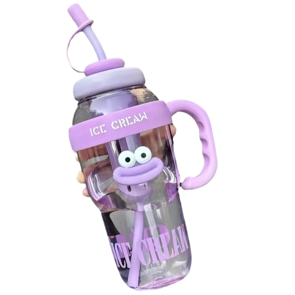 Large Capacity Cute Aesthetic Straw Sports Water Cup Portable for Women Summer Home Outdoor Travel Gym Drink