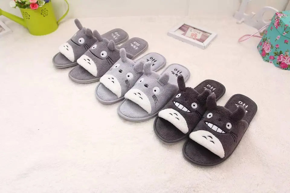Comemore Cute Cartoon House Slippers Women Men Couples Home Slipper for Indoor House Bedroom Flat Comfortable Warm Winter Shoes