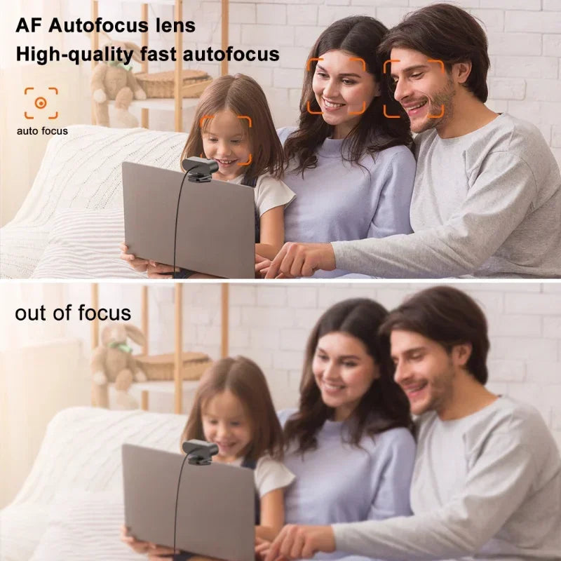 4K HD Webcam Video Camera 2K Autofocus Streaming Web Cam With Microphone Full HD 1080P Webcams for PC/Computer/Laptop