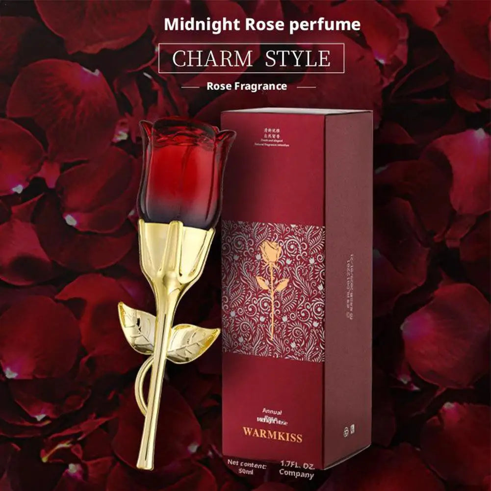 50ML Midnight Rose Perfume for Women - Long-Lasting Floral Fresh Elegant Body Spray Pheromone Gift Charming Light Fragrance