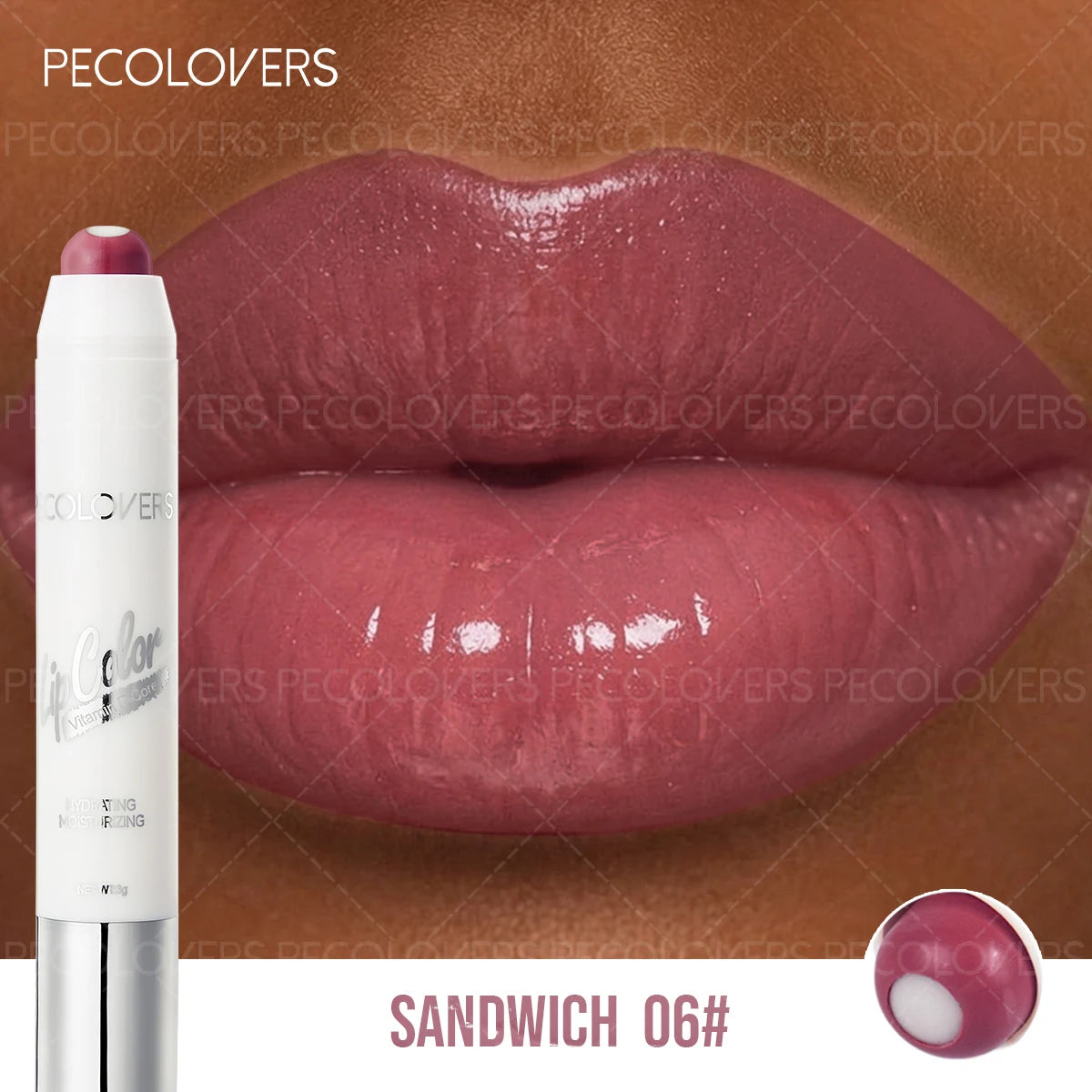 Sandwich Lipstick Pen, Moisturizing Lip Gloss, Long-lasting, Non-drying, Multi-color Options, Lip Cosmetics