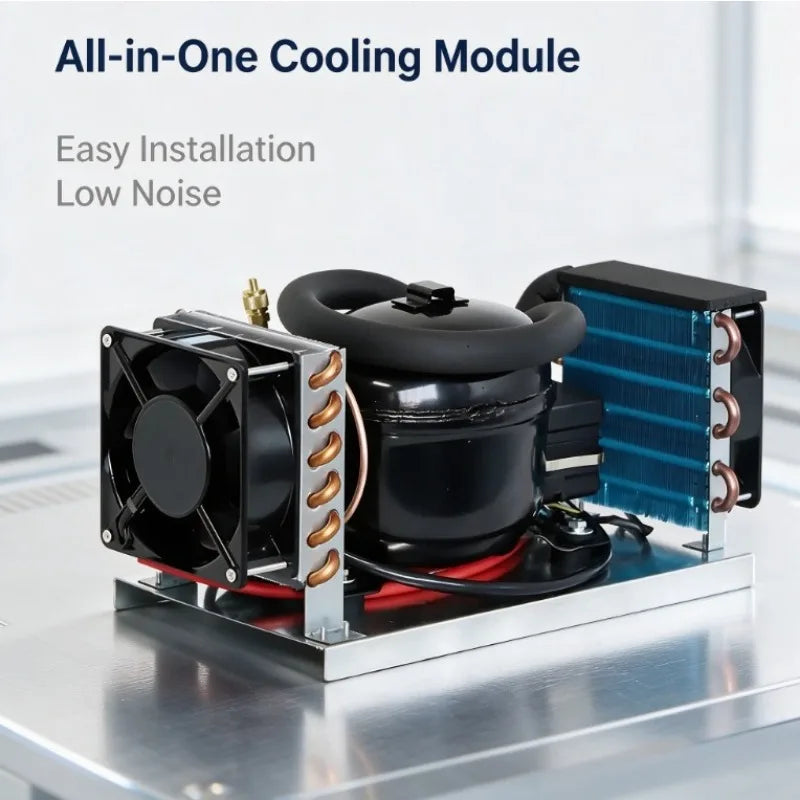 QD52A Small Air‑Cooled Refrigeration Unit 220V R134a Integrated Cooler with Optional Temperature Controller