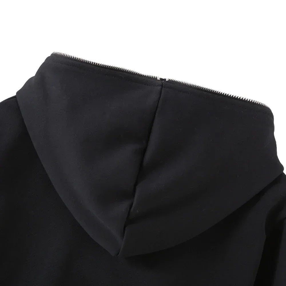 Men's and women's full zip hooded jackets zip hoodies casual cardigans streetwear hip-hop PVDY2K clothing spring fashion