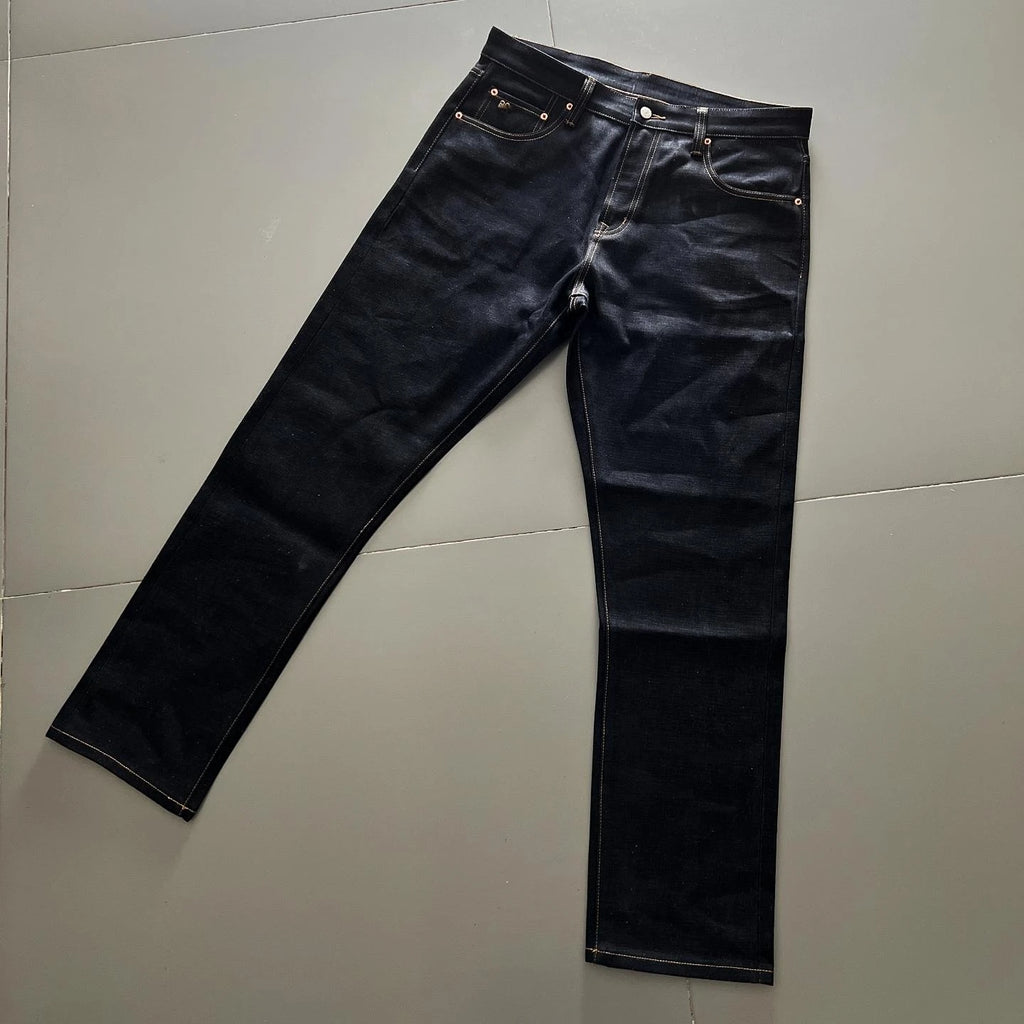 DOUBEL American Retro Ameika Vintage  Material 168 Oz Heavy Ear Denim Jeans Low Waist Zipper Cotton Straight Leg Spring
