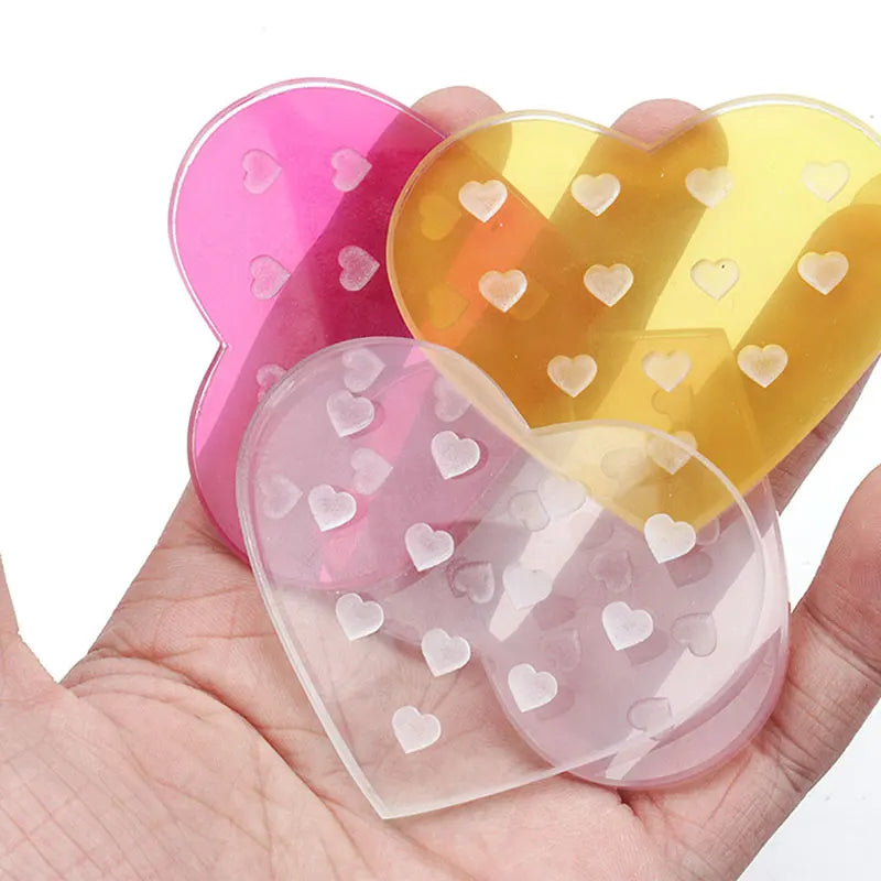 False Eyelash Glue Holder Pallet Eyelash Extension Stand pads with Tick Mark Crystal Glass Adhesive Glue Holder