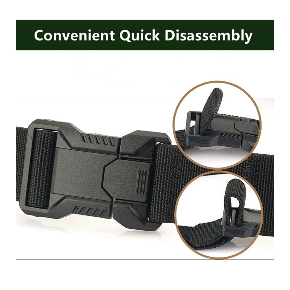 New Tactical Quick Release Buckle Training Nylon Belt Outdoor Versatile Work Belt Men's Quick Detach Belt