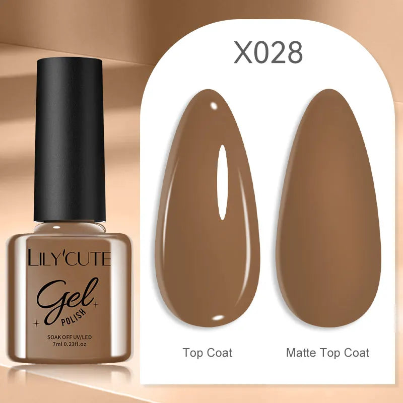 LILYCUTE 7ml Gold Coffee Cat Magnetic Gel Nail Polish Autumn Winter Nails Ultra Shine Moonlight Semi Permanent UV Gel Soak Off