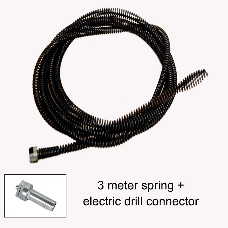 5M Pipe Dredging Tool Spring Pipe Sewer Pipe Unblocker Bathroom Kitchen Drain Cleaner Sinks Basin Pipeline Clogged Remover Tools