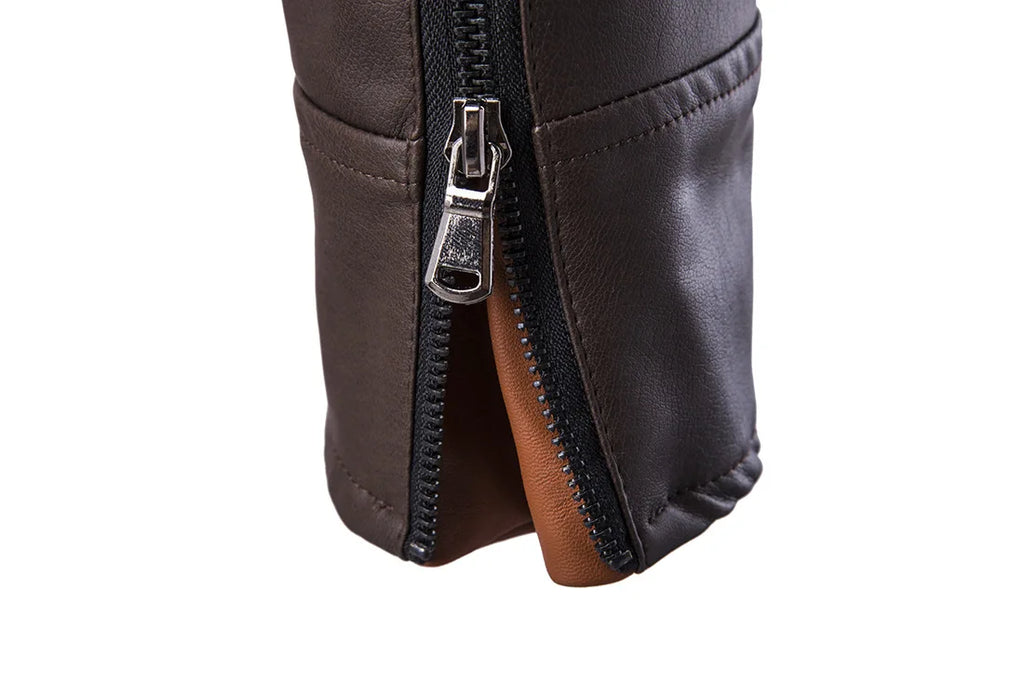 Spring Fashion Men's Wolverine Leather Jacket Motorcycle Leather Jacket