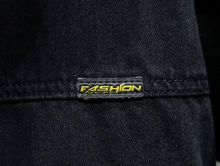 Denim Jackets Man Autumn Cargo Jeans Coat for Men Black Low Price Clothing of Fabric on Board Elatic Designer Korean Style G