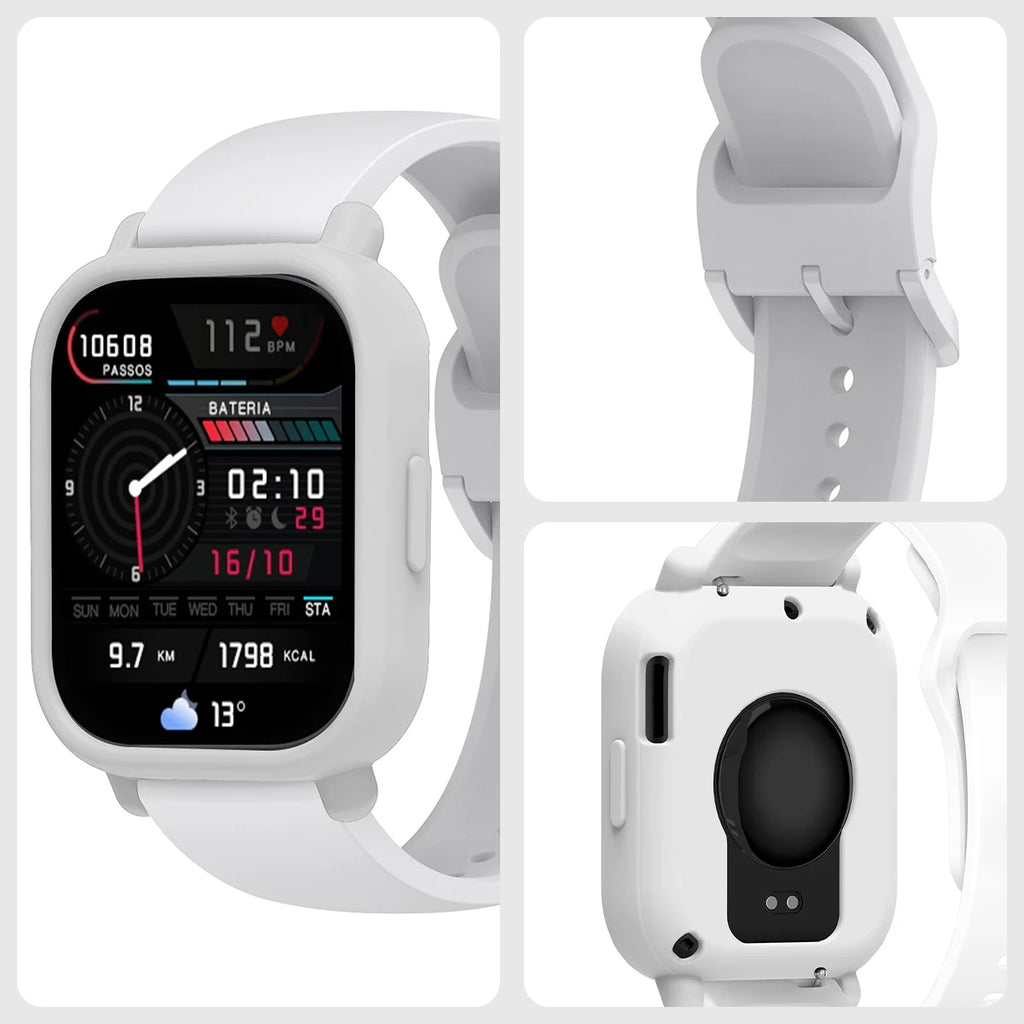 for Redmi Watch 5 Lite / 5 Active Silicone Case + Strap Repacement Bracelet Belt Smart correa Watchband Protective Shell Cover