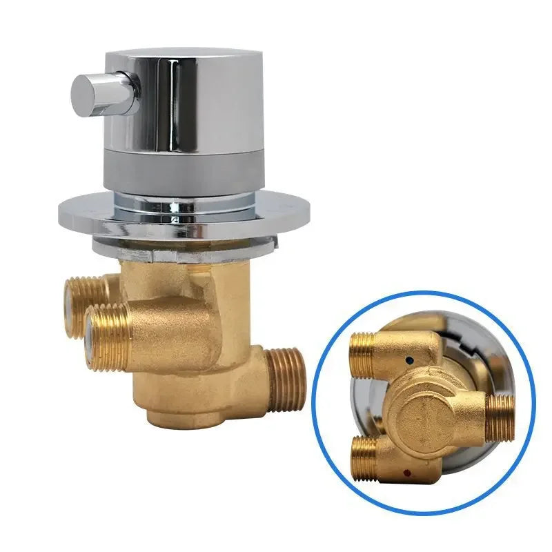 Way Output Thermostatic Brass Shower Faucets Wall Mounted Cold&Hot Water Mixing Valve Mixer Tap Thermostatic Shower Valve