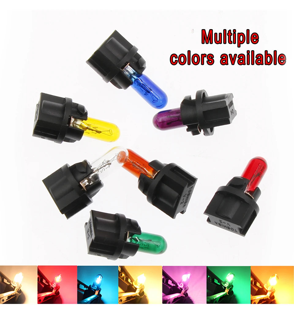 5Pcs T5 SMD LED Car Light Automobiles Light-Emitting Diode Instrument Gauge Dashboard Bulbs Auto Interior Indicator Lamp