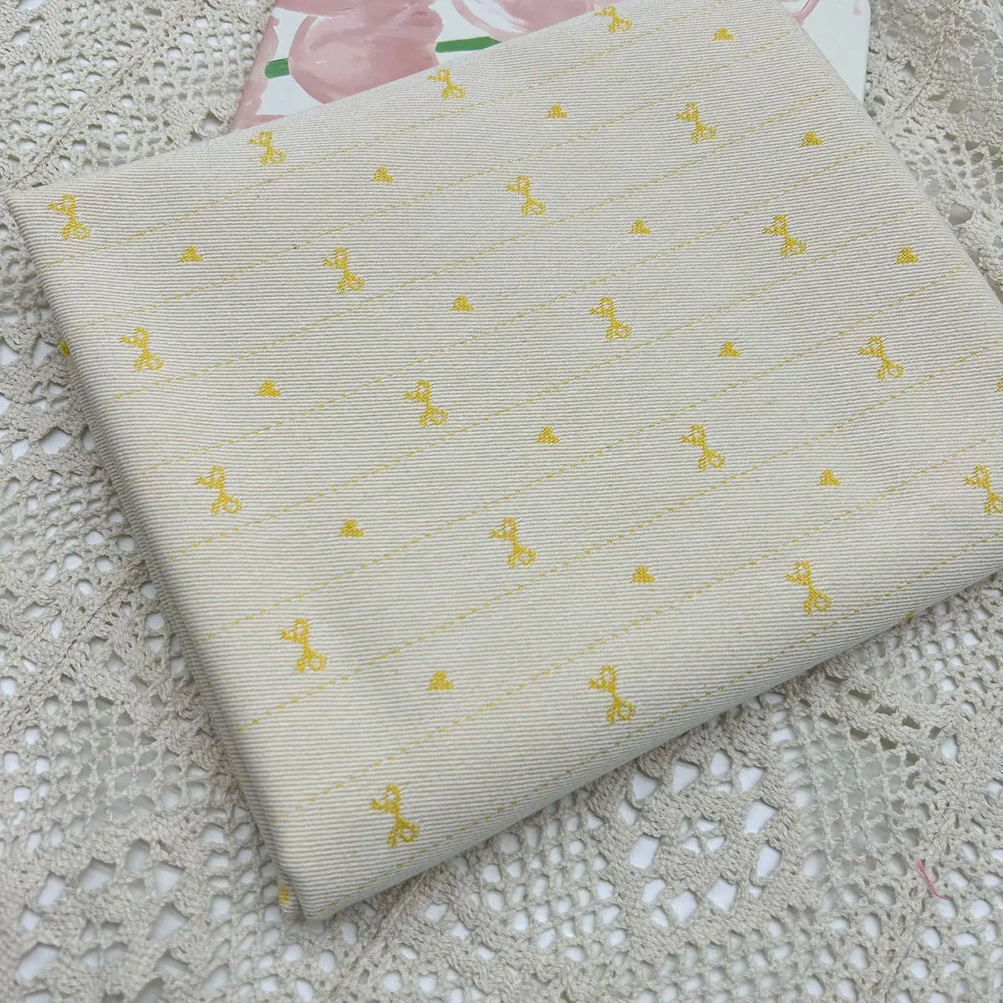 Cute Exquisite Bow Denim Fabric Premium Quality Clothing Dress Curtains DIY Home Decoration Craft Sewing Bag Making Material