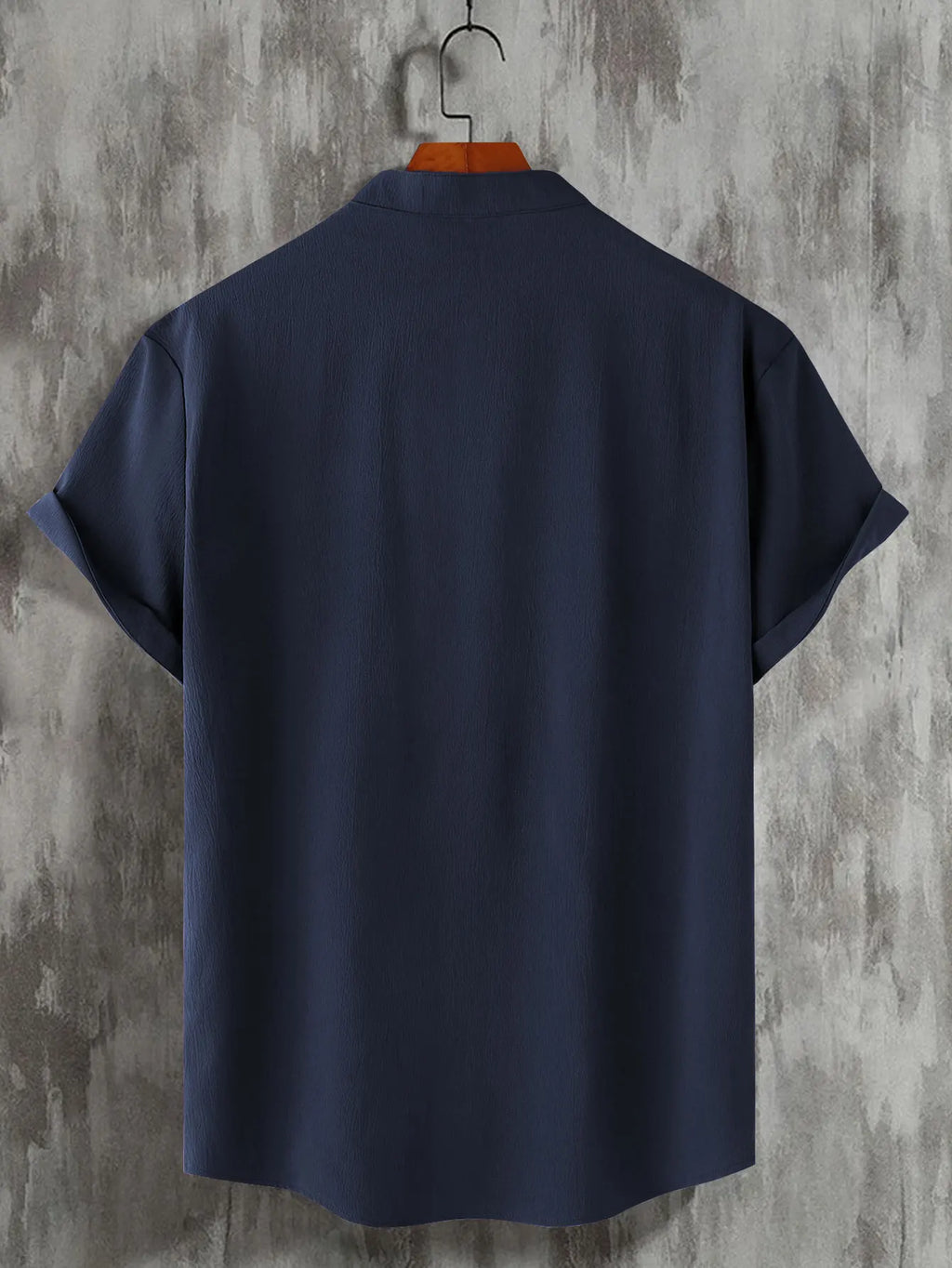 Summer Fashion Men's Short Sleeve Button Down Henley Shirts Casual Solid Beach Shirt