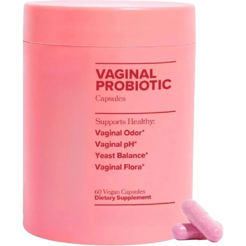 Women's Probiotic Capsules 60 Count Nutrition Supplement with Lactobacillus & Prebiotics Promote Gut Wellness and PH Balance