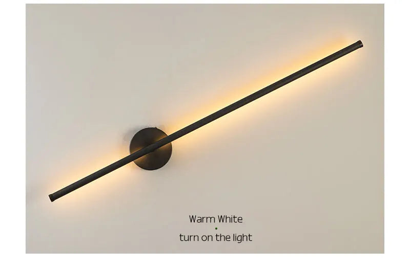 Nordic LED Wall Lights with Touch Dimmable Switch Black 40/55/60/80/100cm Interior LED Wall Lamps Wall Sconce Lighting Fixtures