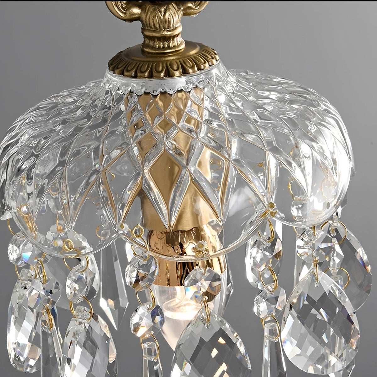 YEBMLP French Retro Glass Hanging Light Indoor LED Luxury Art Chandelier Bedroom Bar Restaurant Table Pendant Lamp With E14 Bulb