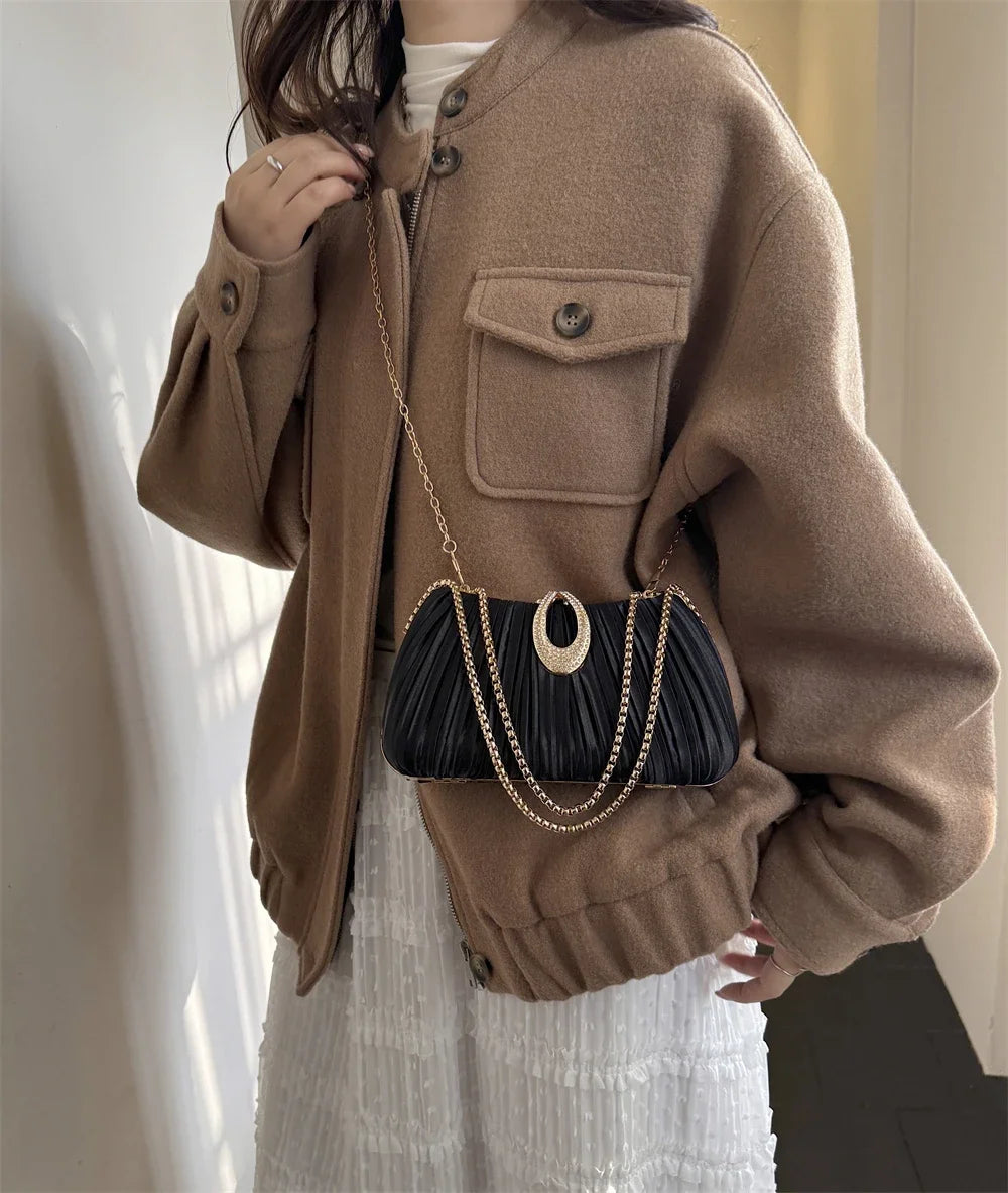 Luxury Sparking Rhinestone Evening Clutch Bags For Women Wedding Prom Dinner Party Gemstone Crossbody Bag 2024 Designer Handbags