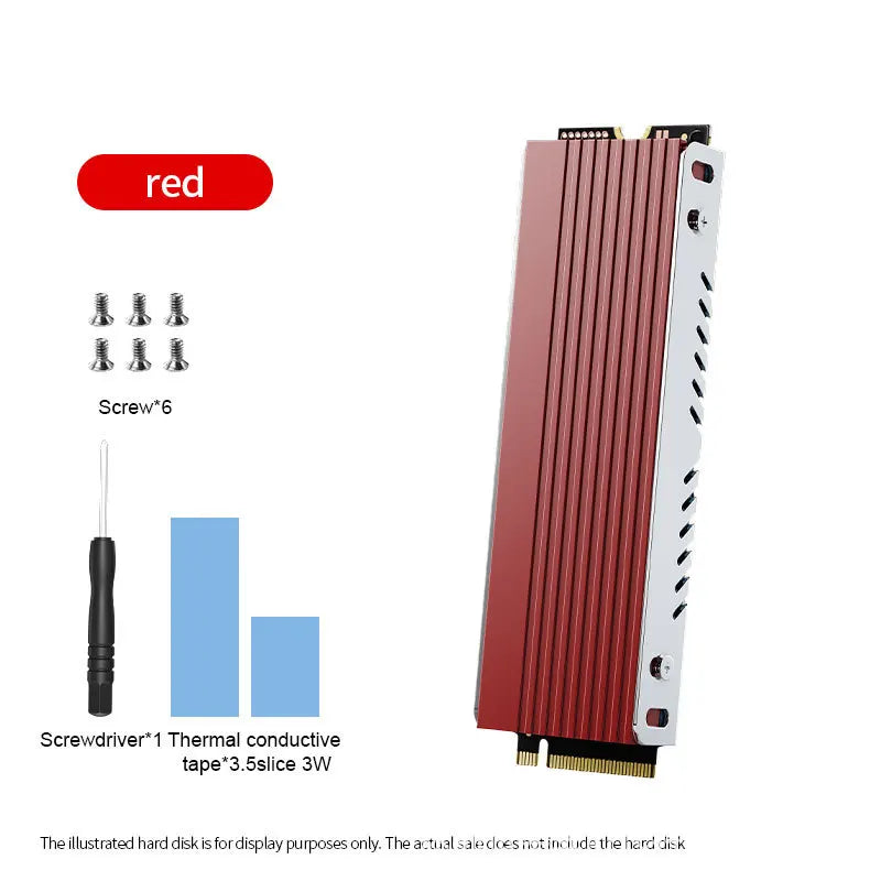 M.2 SSD Heatsink M2 2280 Solid State Hard Disk Aluminum Radiator with Thermal Silicone Pad PS5 Desktop PC NGFF NVME