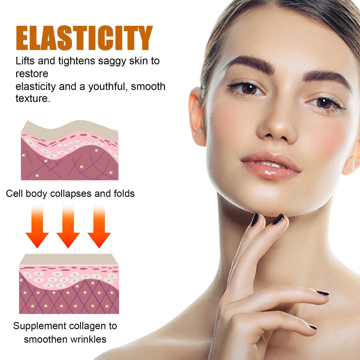 Collagen Anti Wri-nkle Serum Lifting Firming Fade Fine Lines Pore Shrink Remove Dar-k Sp-ot Melanin Whitening Anti-aging Essence