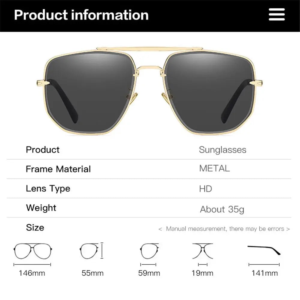 Retro Metal Frame Sun Glasses Driving Polygon Sunglasses Sun Glasses Polarized Sunglasses for Men Men's Shades