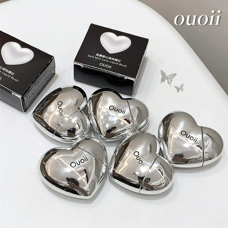 Lavender Matte Liquid Blush Velvet Heart Strawberry Peach Face Pigment Lasting Beauty Natural Cheek Tint Cream Blush Makeup