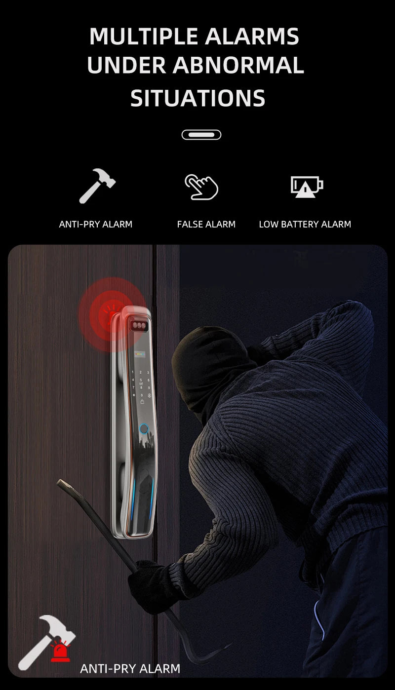 Wifi Tuya APP Password Door Lock Face Recognition Smart Lock With Camera  Digital Electronic Lock Automatic