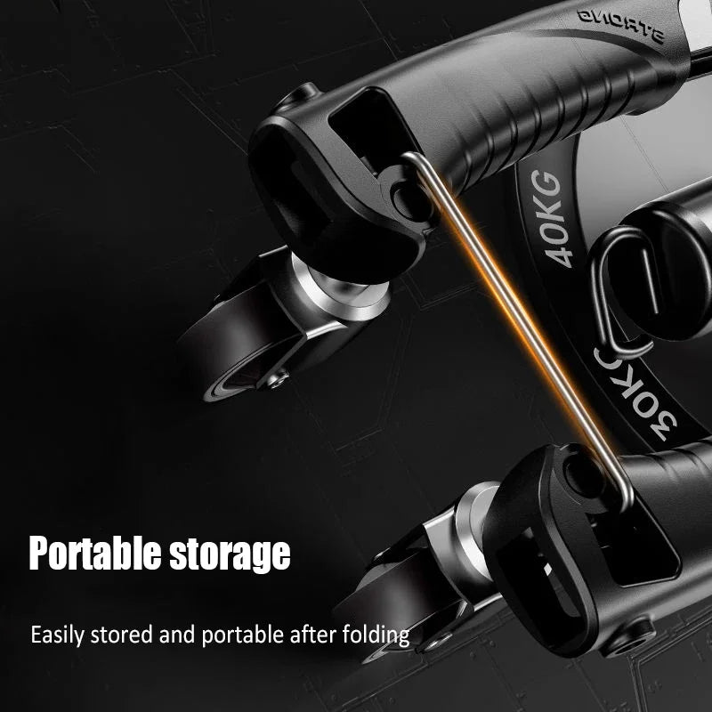 Arm Exerciser with Wheels Adjustable 22-440lb Hydraulic Arm Strengther Ab Wheel Chest Expander Abdominal Muscle Strength Trainer