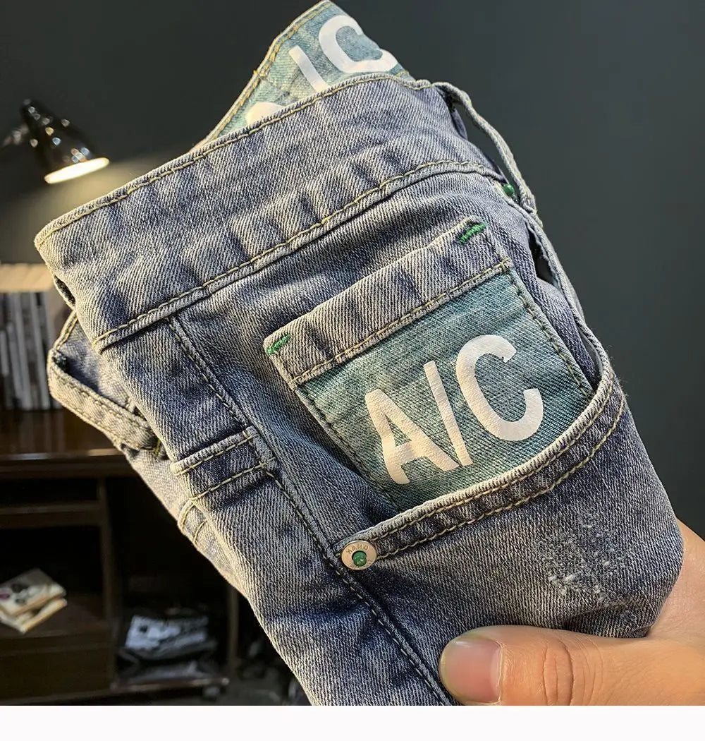 Summer Thin Denim Shorts Men's Trendy Brand Fashion Bermuda Shorts for Men Breathable Design Casual Clothes Man Medium Pants