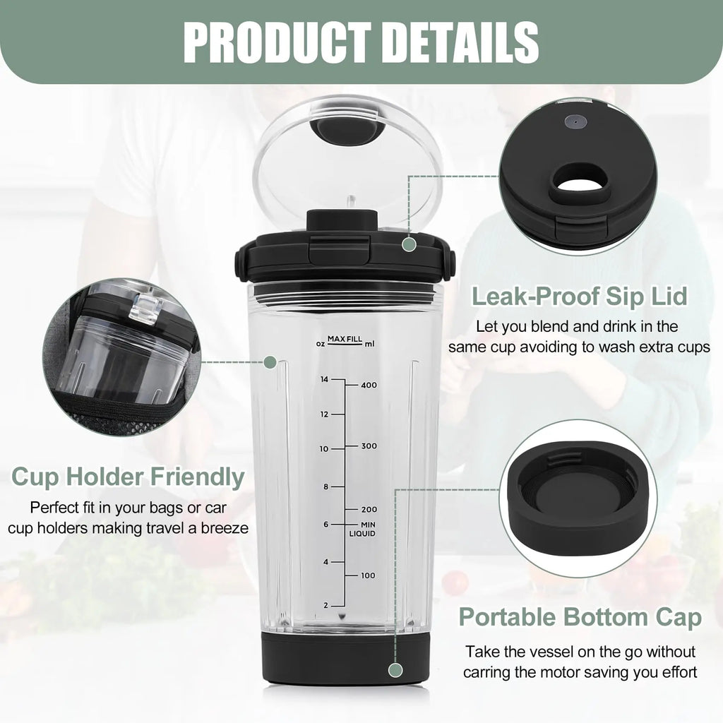 Blender Cup Lid for Ninja Blast BC100 /BC151 Series Portable Blender Cover Leakproof-Lid and Sip Spout