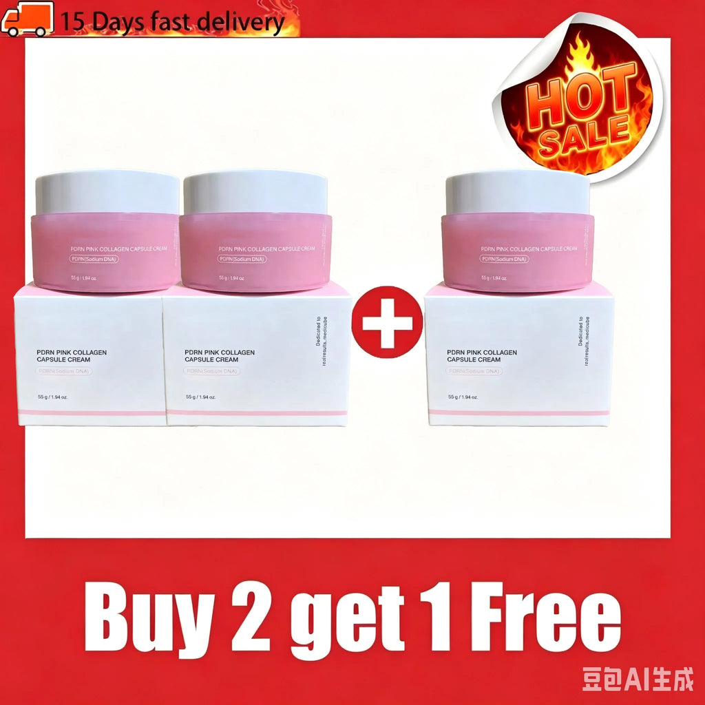 50g Collagen Infused Pink Capsule Cream Gentle Hydrate Facial Skin Alleviate Dryness Keep Skin Tender For Everyday Facial Care