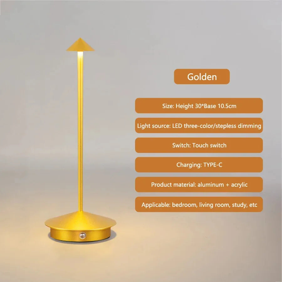 Hotel Rechargeable Table Lamp Creative Dining Touch Led Bar Coffee Pina Pro Table Lamp Lampada Da Tavolo Decorative Desk Lamp