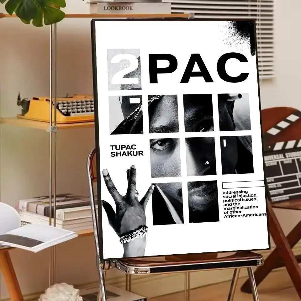 Rapper 2Pac T-Tupac S-Shakur Poster Paper Print Home Living Room Bedroom Entrance Bar Cafe Art Painting Decoration