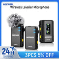 NEEWER CM28 Wireless Lavalier Microphone, 1 Click Noise Canceling, 4GB Storage, Lapel Mic For IPhone/Android/PC/Camera/iPad