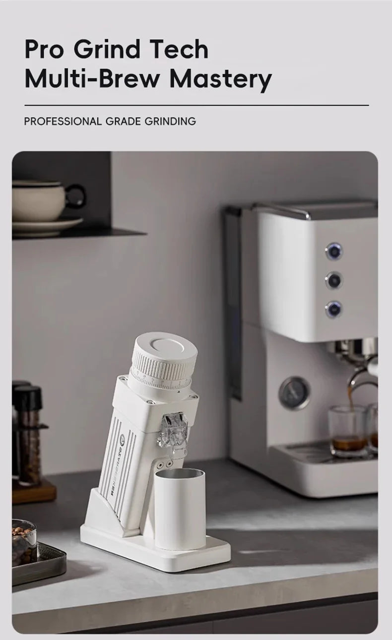 E55Pro Electric Coffee Grinder 55MM Titanium Cone Burr Stepless Adjustment Espresso Brew Coffee Bean Grinder Black