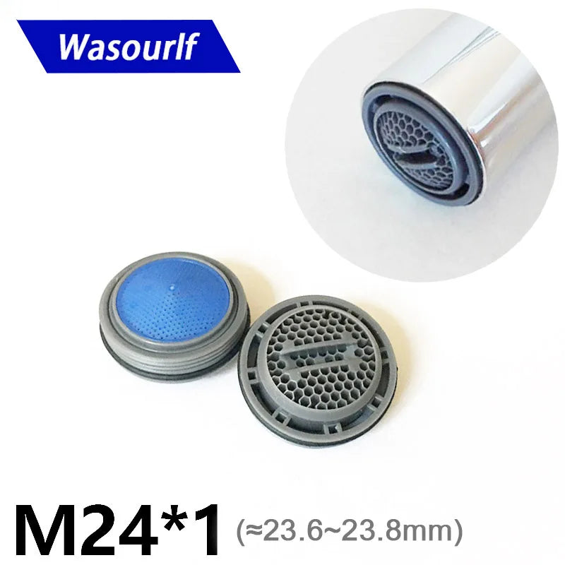 WASOURLF 2PCS Rectangle Square Oval Aerator Bubbler Male M24 Water Saving for Faucet Tap Spout Part Bathroom Kitchen Accessories