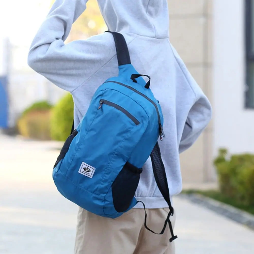 Large Capacity Foldable Backpack Folding Waterproof Mountaineering Bag Sports Knapsack Oxford Cloth Lightweight Nylon Bag Hiking