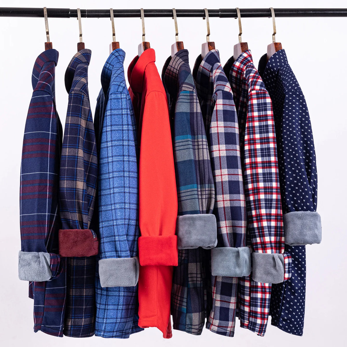Autumn Winter New Fleece Plaid Shirt For Men Business Thickened Warm Double-sided Fleece Casual Non-ironing Fashion Check Shirts