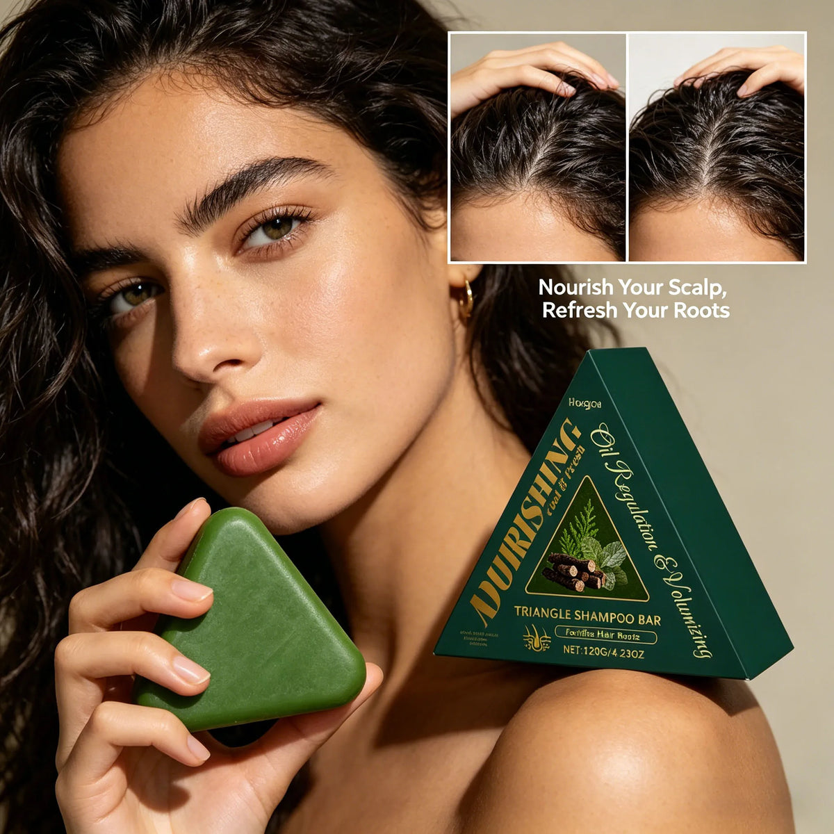 Herbal Shampoo Soap Gently Cleanses Scalp Refreshing Control Oil Dandruff Purifies Reduce Breakage Nourishes Hair Root Treatment