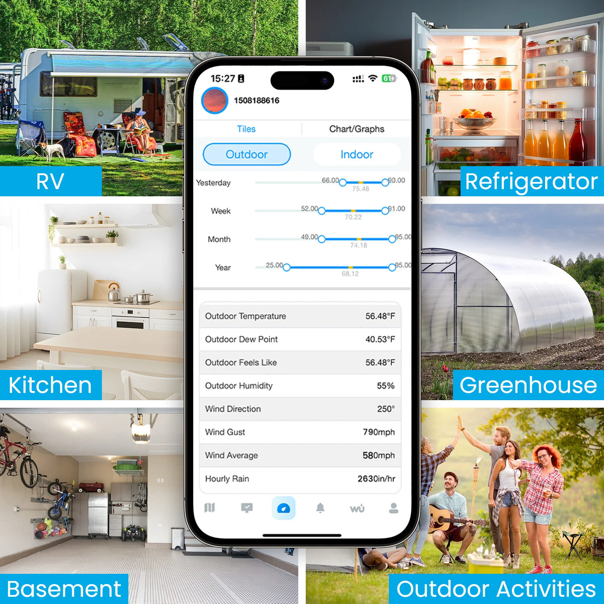 Sainlogic SA9 Plus Smart Weather Station, WiFi/Bluetooth Wireless Sensor, Weatherseed AI 24H Forecast, Rain/Wind/UV, 2-Year Data
