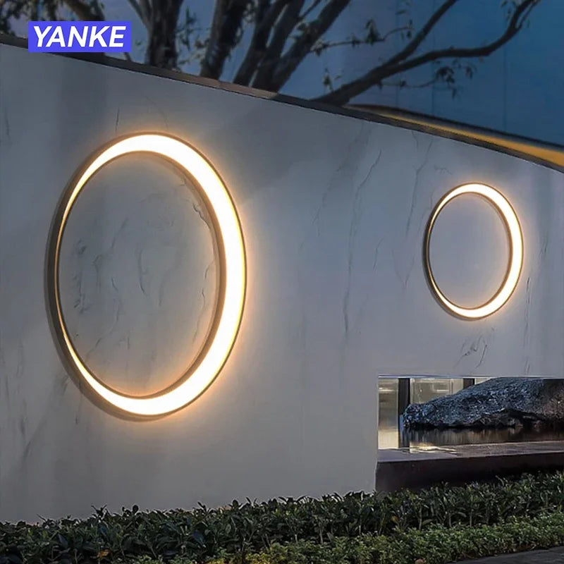 Outdoor Moon Wall Light Modern IP65 Waterproof Porch Garden Wall Lamp Patio Garage Door Antiwa Fixtures Lighting Decoration