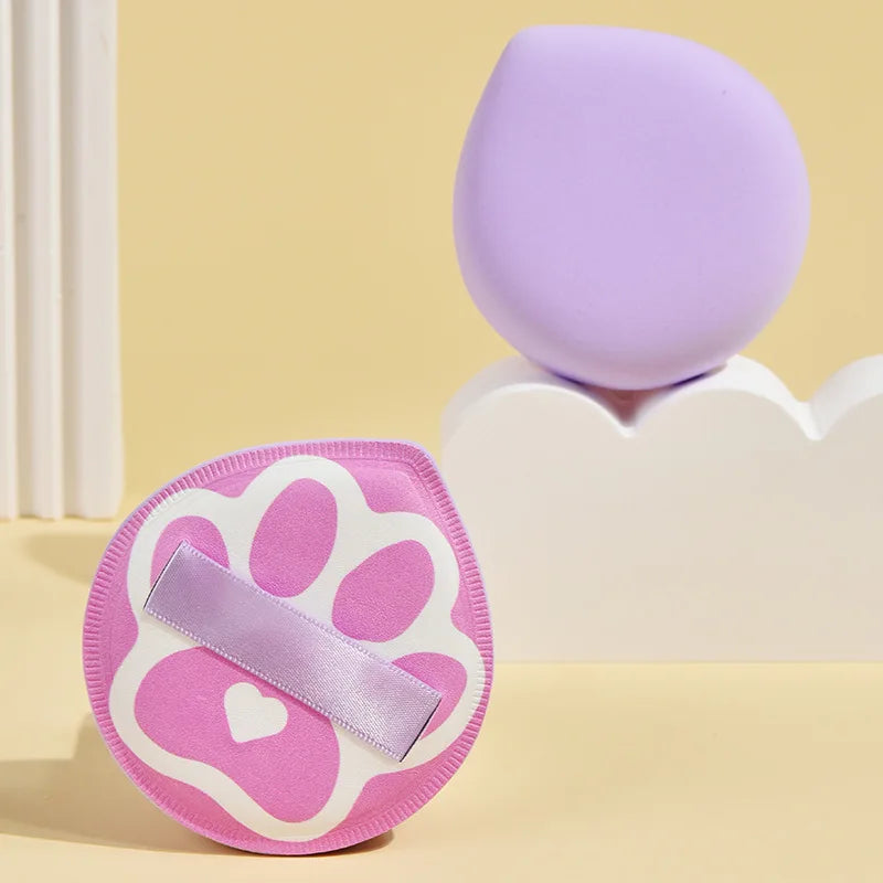 Cute Powder Sponge Puffs Foundation Cream Cushion Puff Cat Claws Shape Makeup Sponge Air Cushion Beauty Cosmetics Tools Portable