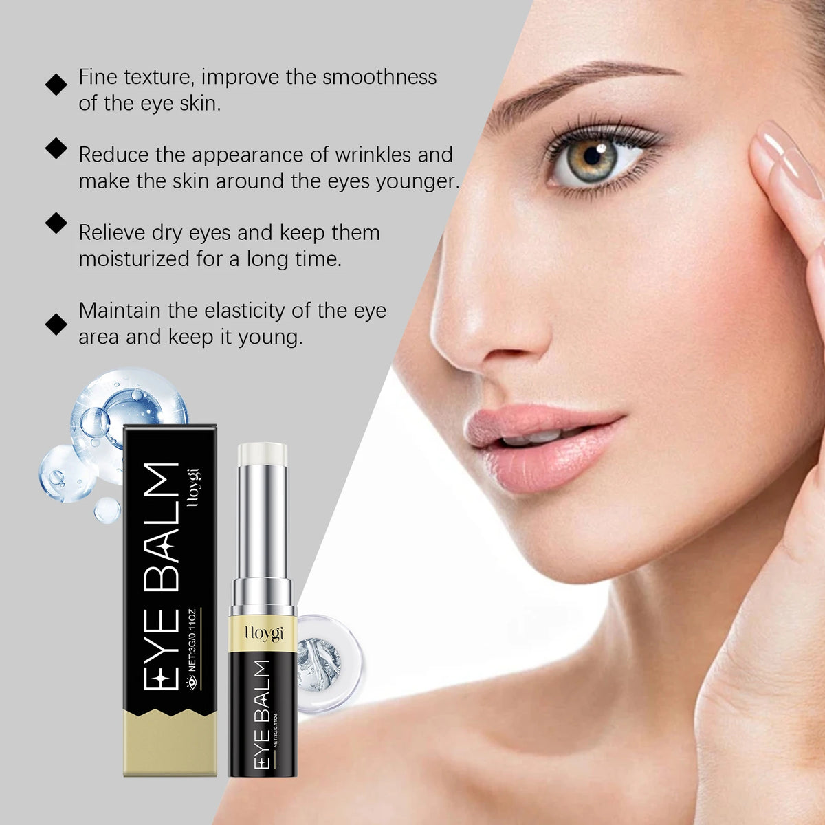 HOYGI Retinol Eye Cream Firming Skin Around Eyes Improve Eye Bags Smooth Fine Lines Reduce Dark Circles Nourishing Balm Stick