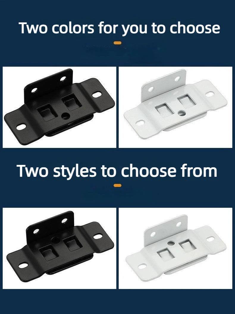 4 Pair Metal Fixing Buckle Two in One Insert Furniture Laminate L Shaped 90 Degree Connector Bracket Hardware Easy Install Home