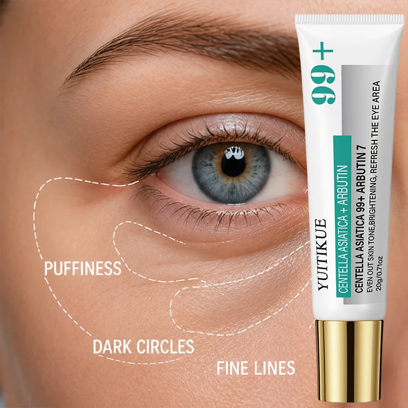 YUITIKUE Centella Asiatica Brightening Eye Cream 20g Even Complexion Refreshing Anti-Dark Circle Moisturizing Eye Treatment