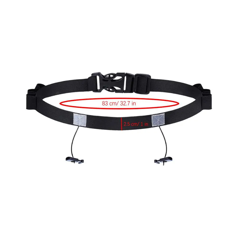 Ironman Triathlon Marathon Running Belt Bicycle Adjustable Outdoor Sports Elastic Belt, Lightweight and Simple Number Plate Belt