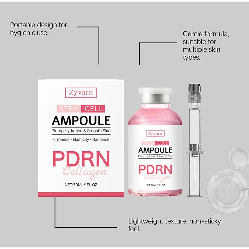 PDRN Salmon DNA Serum Ampoule Repair Renew Skin Brighten Tone Facial Essence Hydrating Nourishing Firming Skin Care Treatment