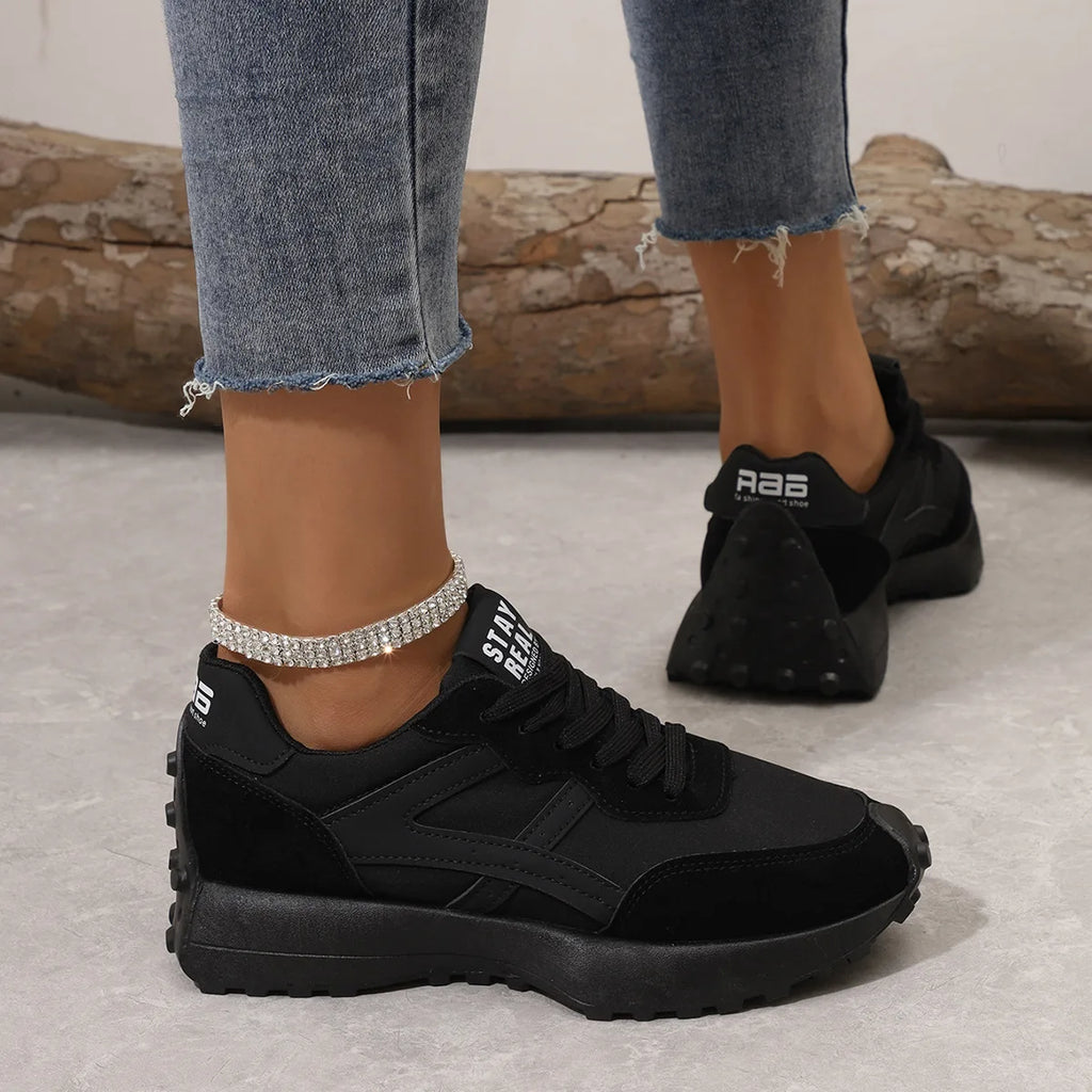 Women Causal Sneakers 2025 Autumn Platform Walking Shoes Woman Fashion Lace Up Sports Shoes Outdoor Non-slip Running Shoes