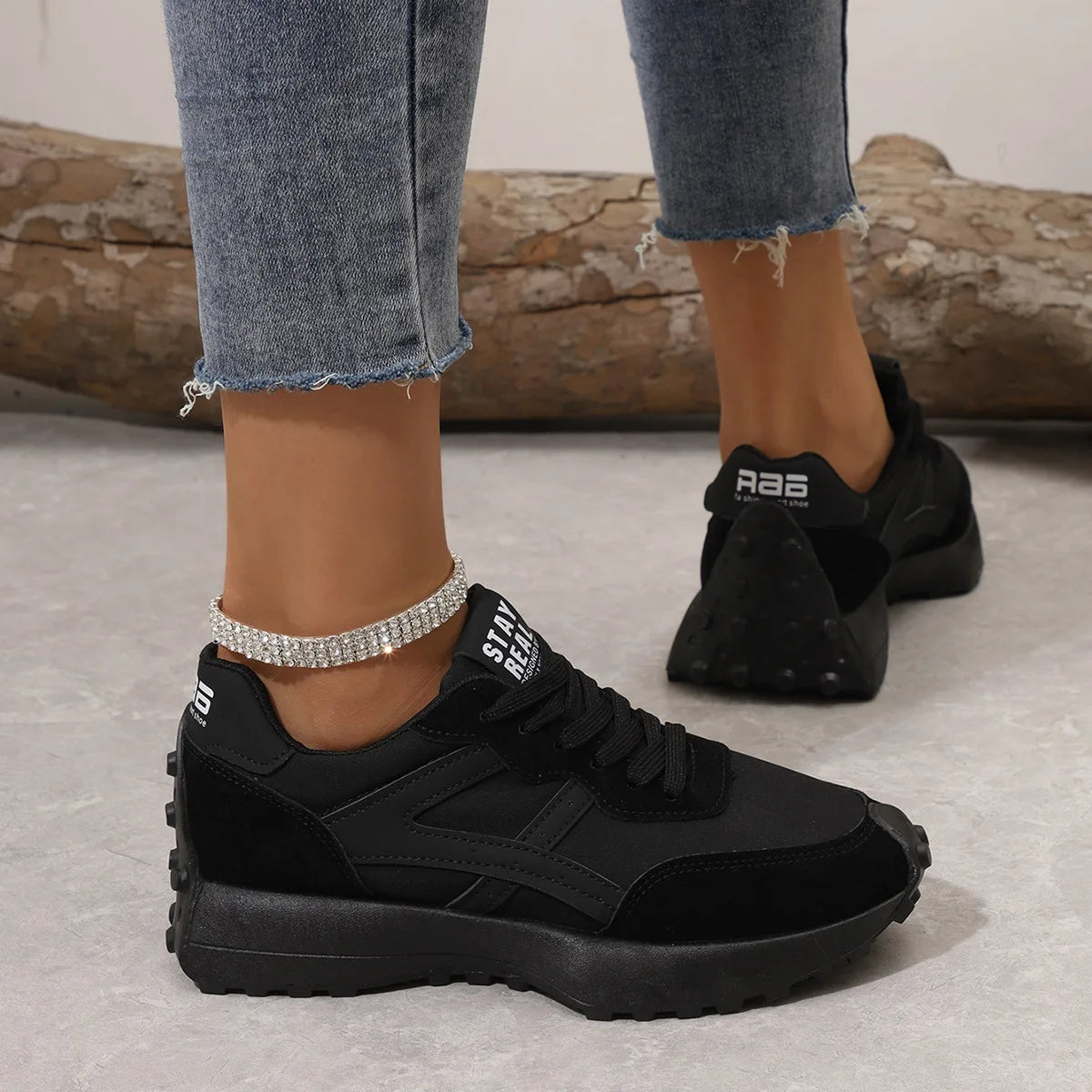 Women Causal Sneakers 2025 Autumn Platform Walking Shoes Woman Fashion Lace Up Sports Shoes Outdoor Non-slip Running Shoes